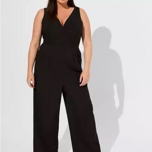 Torrid Studio Crepe Surplice Jumpsuit